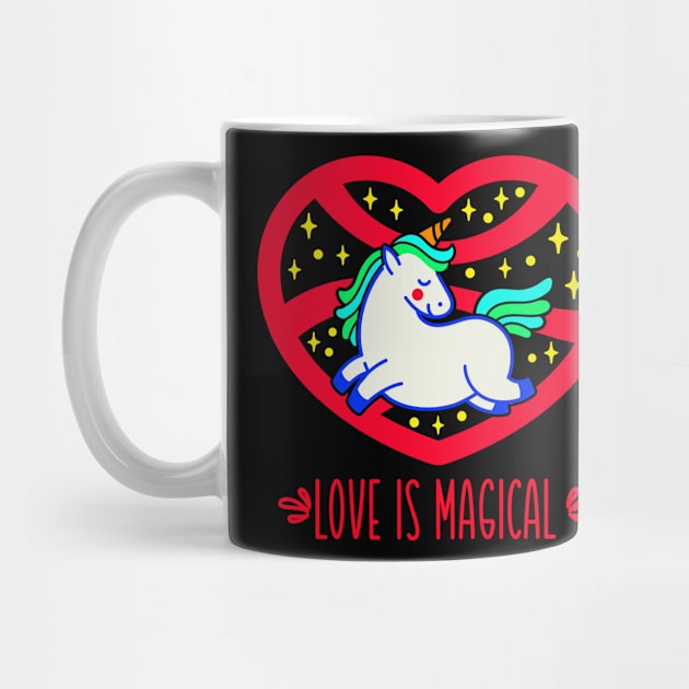 Love is Magical with Unicorn by tropicalteesshop